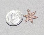 Star Blank 17mm Cutout Woodgrain Pattern for Blanks Soldering Stamping Texturing - Variety of Metal