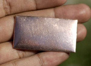 Rectangle Flat Blank 24mm x 43.8mm for Enameling Stamping Texturing Blanks- Variety of Metals - 4 pieces