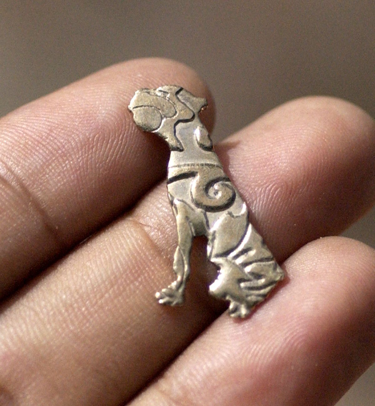 Little Boxer Dog 13mm x 25mm for Blanks Enameling Stamping Texturing