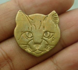 Cat Cutout for Earrings- Stamping Texturing- Variety of Metals