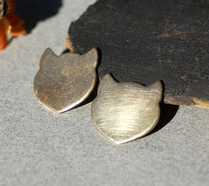 Cat Face Cutout for Soldering Blanks Stamping Texturing- Variety of Metals