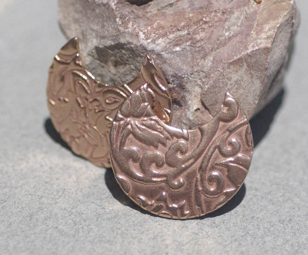 Circle Cutout Earring Piece Lotus Pattern Blanks Cutout for Enameling Stamping Texturing Variety of Metals