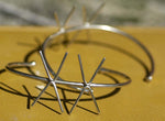 Solid Nickel Silver Cuff Bracelet with 4 Prongs - Two Claws for Jewelry Making Supplies