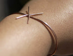 Solid Copper Cuff Bracelet with 4 Prongs Claw for Jewelry Making Supplies