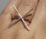 Copper Ring Claw Handmade Blank Square Wire ForJewelry Making Stones or Whatever - Size 6