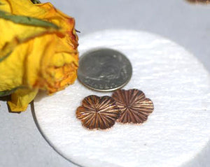 Tiny Flower Radiating Sun Pattern 13mm for Blanks Metalworking Stamping Texturing - Variety of Metals