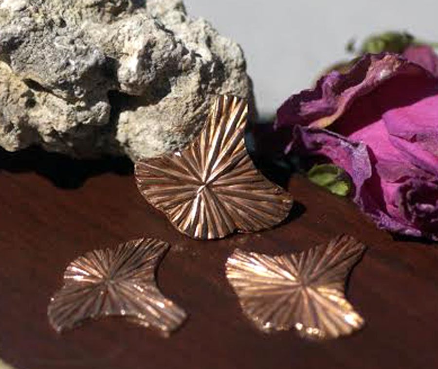 Radiating Sun Pattern Arabic Small Fan Charms Shape Cutout Blank for Stamping Texturing Metalworking Jewelry Making - Variety of Metals