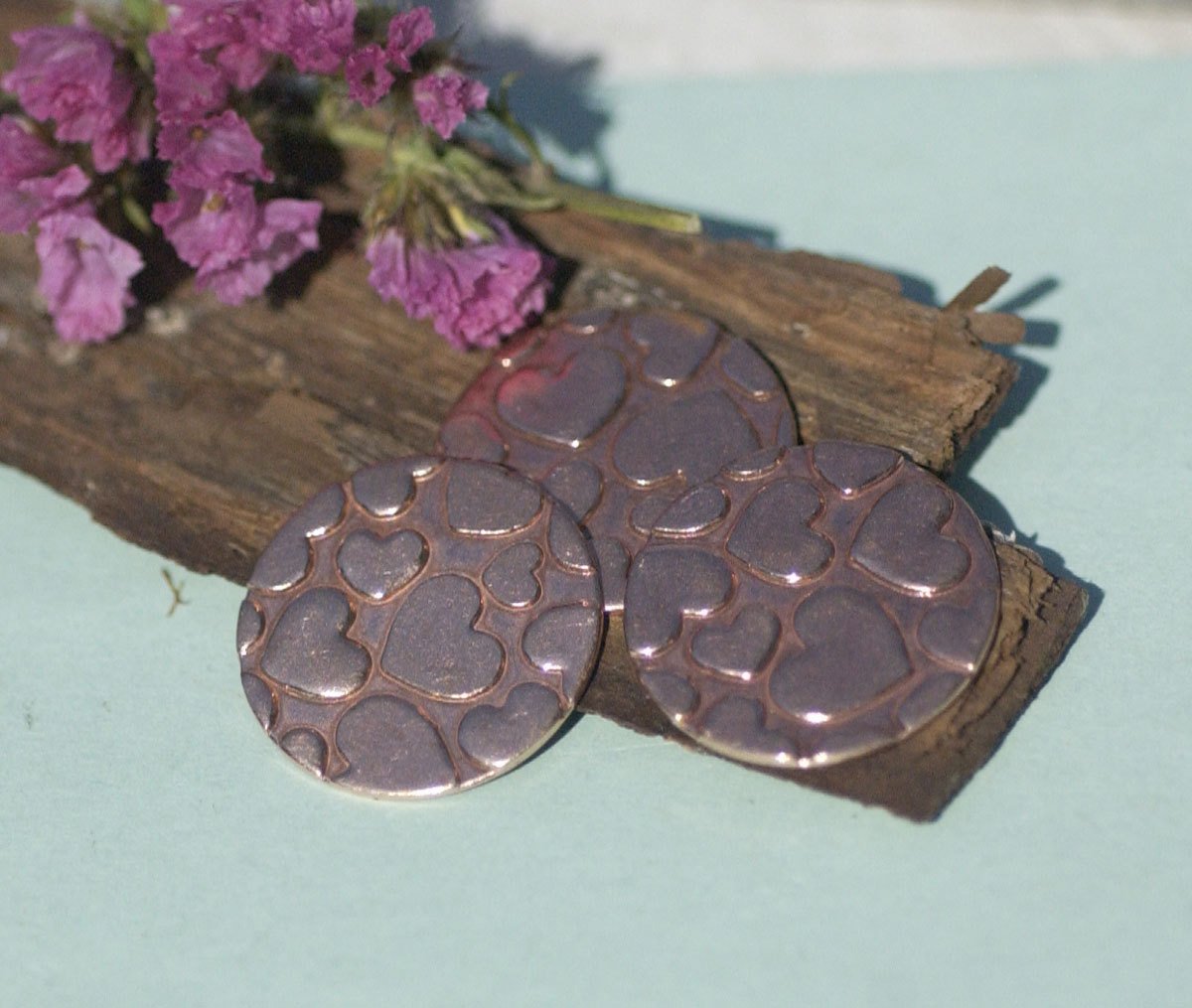 Metal Charm Copper Disc 24G 20mm Enameling Soldering Stamping Blanks - Metalworking Supply - 4 Pieces