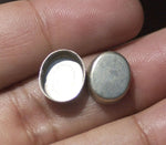 Oval Bezel Cups Blanks - 30g - 11mm x 9mm Inside Dimension for Enameling Supplies - Jewelry Variety of Metals