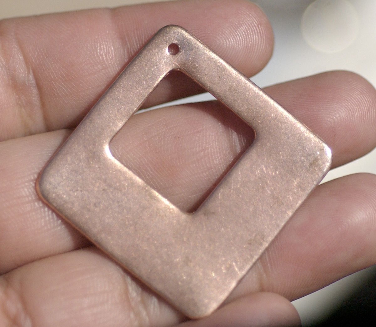 Copper 32mm Square on Square for Enameling Stamping Texturing Jewelry  Making