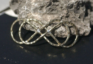 Bronze Handmade Domed Infinity Symbol Centerpiece Focal Point Finding - Jewelry Designing Findings - 1 Piece