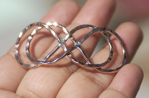 Copper Handmade Domed Infinity Symbol Centerpiece Focal Point Finding - Jewelry Designing Findings