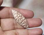 Eye Pointed Oval Blank 38mm x 13mm Antique Hammered Shape Cutout for Enameling Stamping Texturing - Variety of Metals