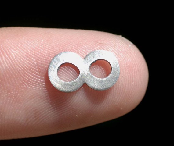 Infinity Loop Contacts Tiny metal Infinity Loop Blanks, Thick - Supply Diva