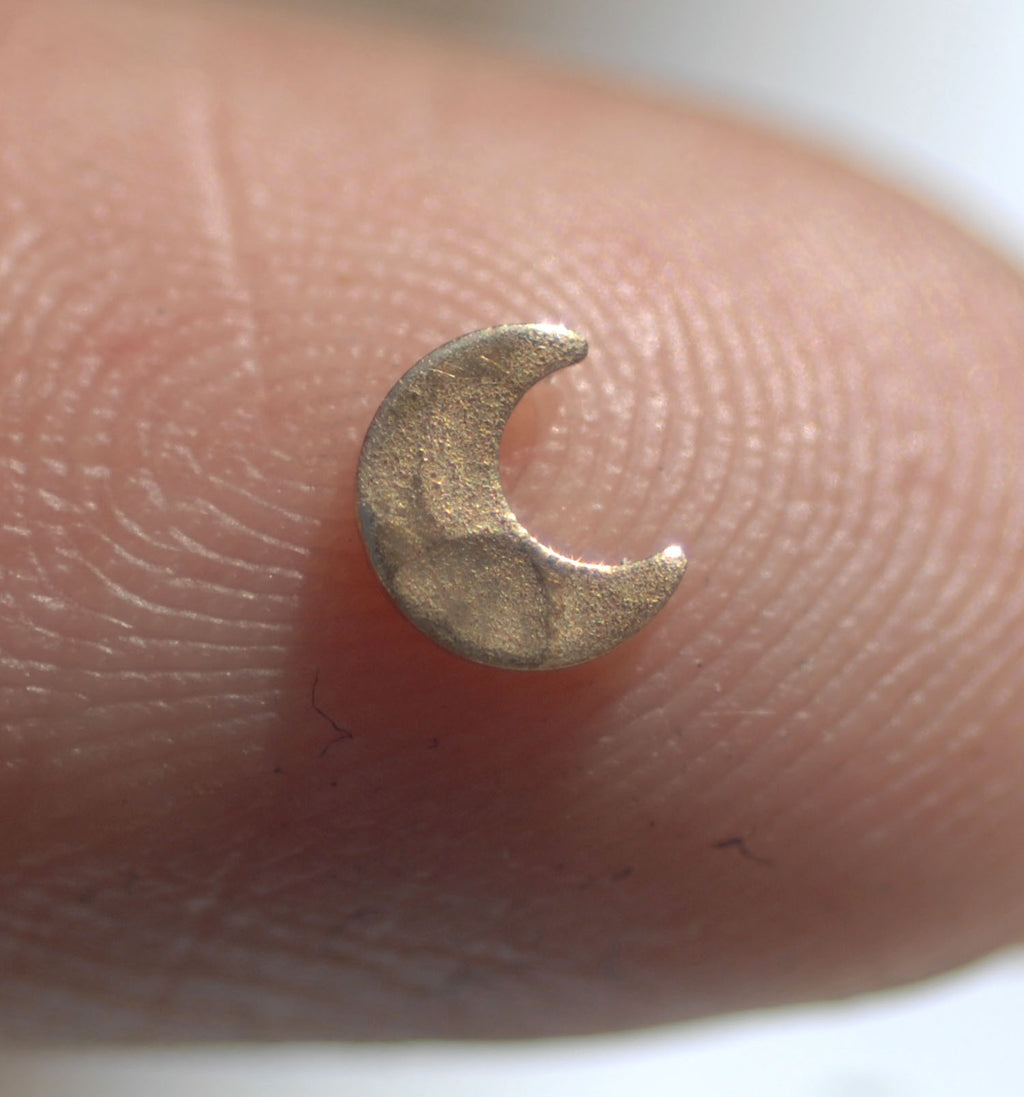 Hammered Tiny Metal Moon Blanks