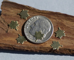 Tiny metal Maple Leaf blanks