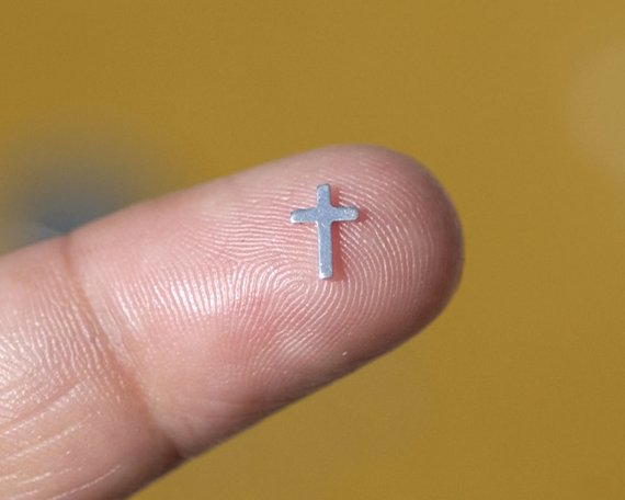 Tiny metal Cross Blanks, Mini Crosses