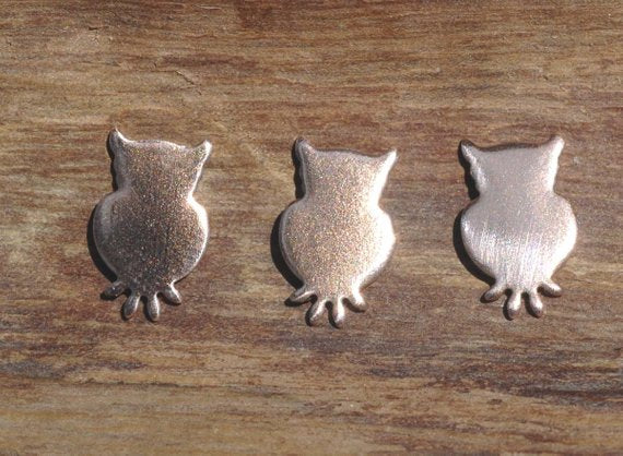 Tiny metal Owl blanks, Bird blank