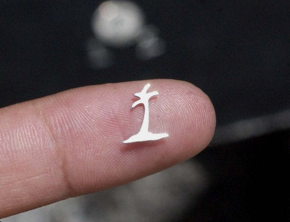 Tiny metal Palm Tree blanks