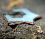 Enameled Finding - Earring Pair Blue and Blue