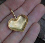 Bezel Cup Pendant for Resin Jewelry - Heart Pendant 31mm by 24mm