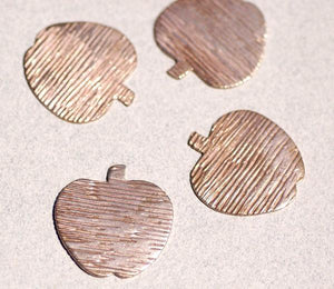 Large Apple in Textured Pattern Metal 28mm x 30mm