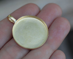 Bezel Cup Pendant for Resin Jewelry - Large Round Pendant 26mm