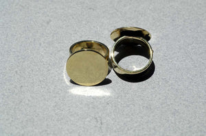 Handmade Glue Pad Ring 20mm Round - DIY Ring