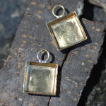 Bezel Cup Setting for Resin Jewelry - Square Charms 18mm by 13mm