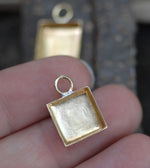 Bezel Cups for Resin Jewelry - Small Square Charms 11.5mm