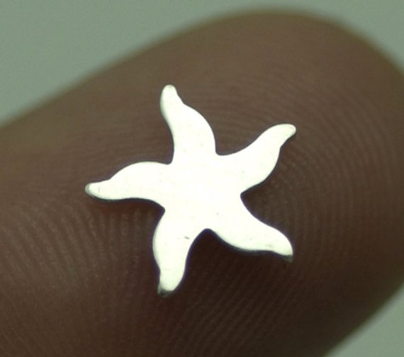 Tiny metal Starfish, Mini star blanks