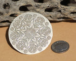 Sugar Skull Flower Metal Disc Blank 42mm, 20G
