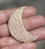 Crescent Moon Textured Metal Blank for Layered Pendants, or Earrings