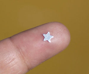 Tiny metal Stars 4.4mm, Chubby star blanks
