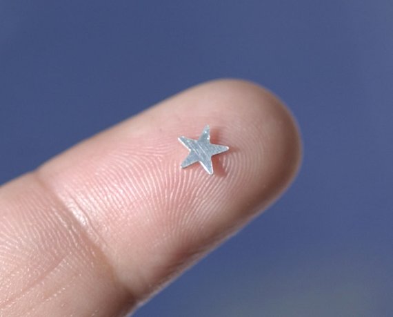 Tiny metal Stars 4.5mm, Classic star blanks