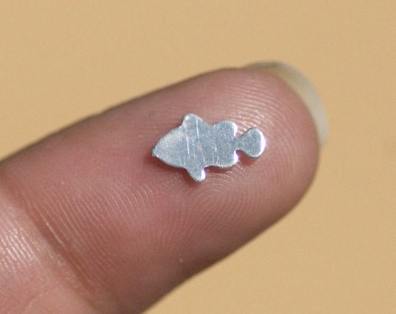 Tiny metal Tropical Fish blanks