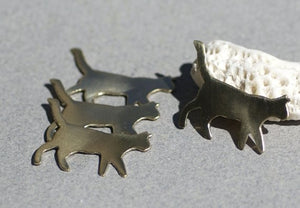 Cat Shaped Metal Blanks - Walking Cat - DIY Jewelry Supplies by SupplyDiva