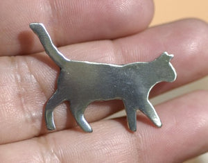 Cat Shaped Metal Blanks - Walking Cat - DIY Jewelry Supplies by SupplyDiva