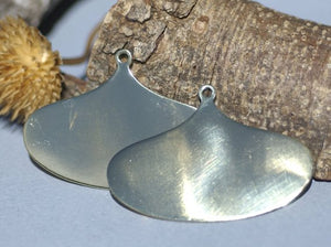 Wide teardrop shaped metal blank for big earrings or pendants
