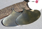 Wide teardrop shaped metal blank for big earrings or pendants